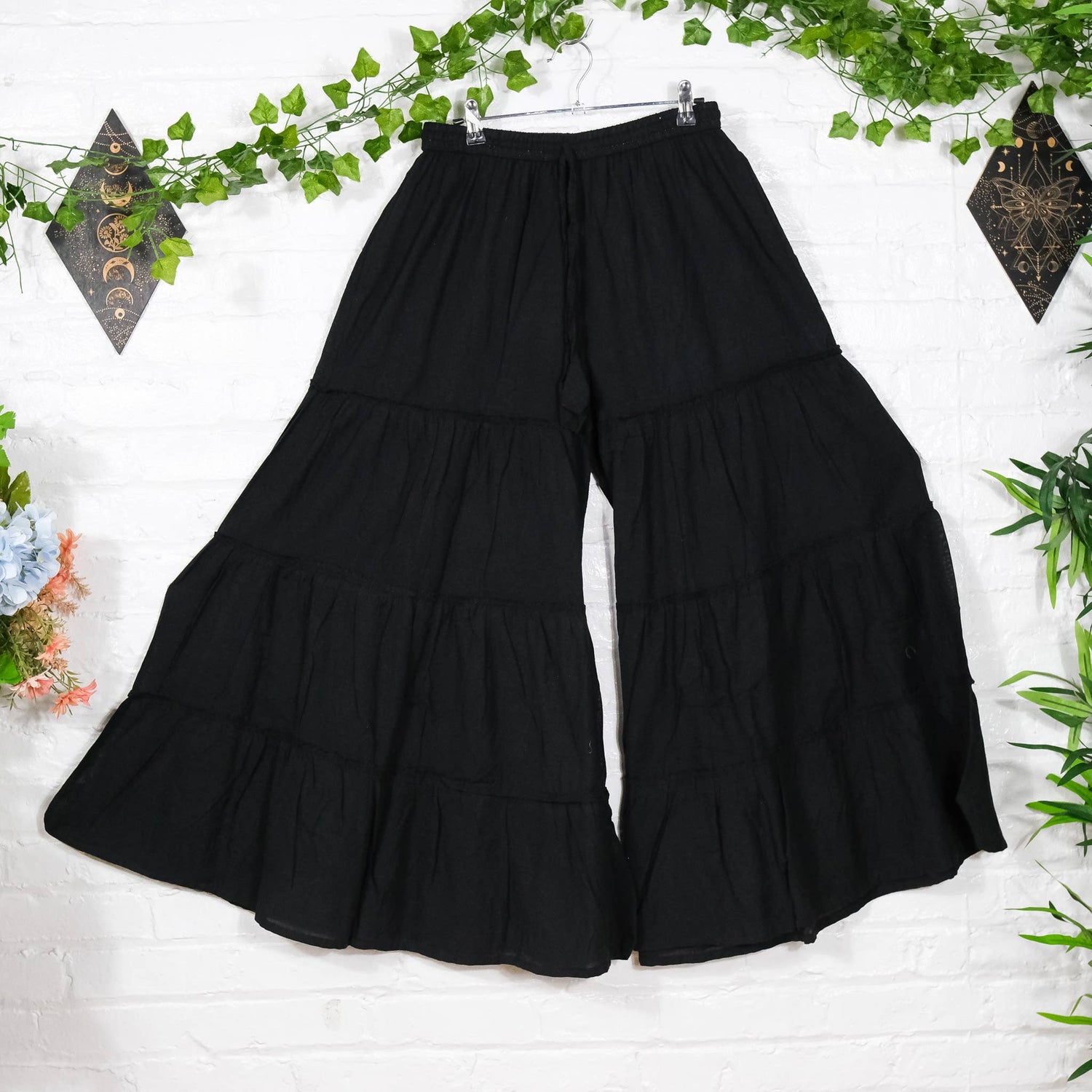 Cotton Flowy Boho Tiered Pant with Pockets