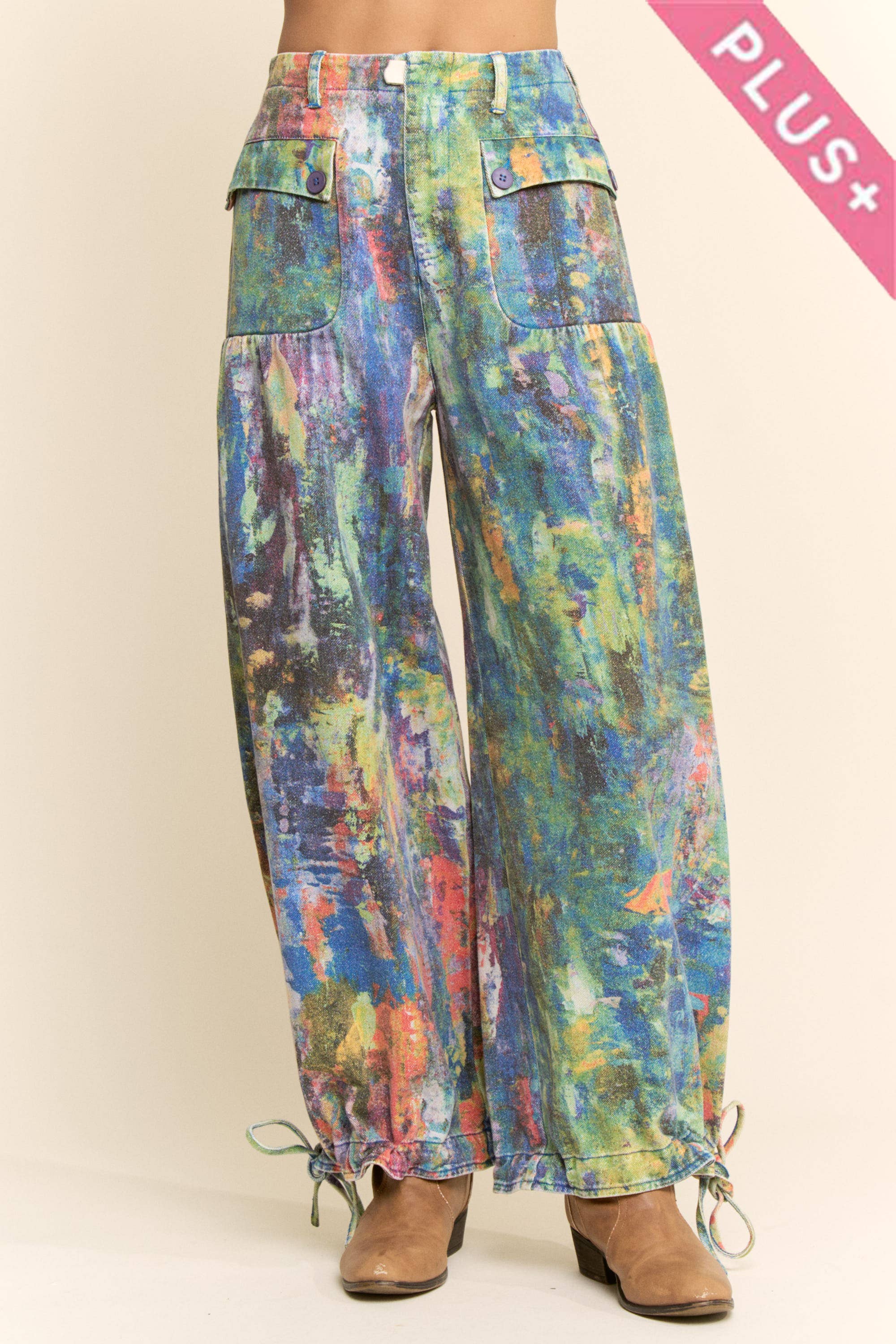 PRINTED DENIM PANT