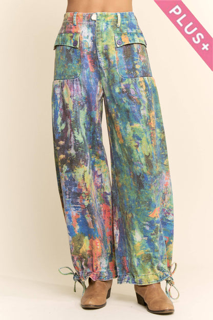 PRINTED DENIM PANT