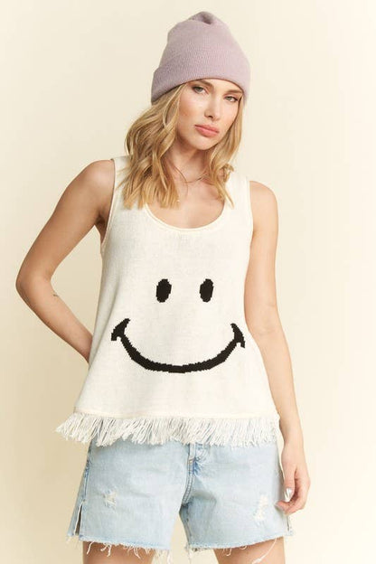 SMILEY FRINGE TANK