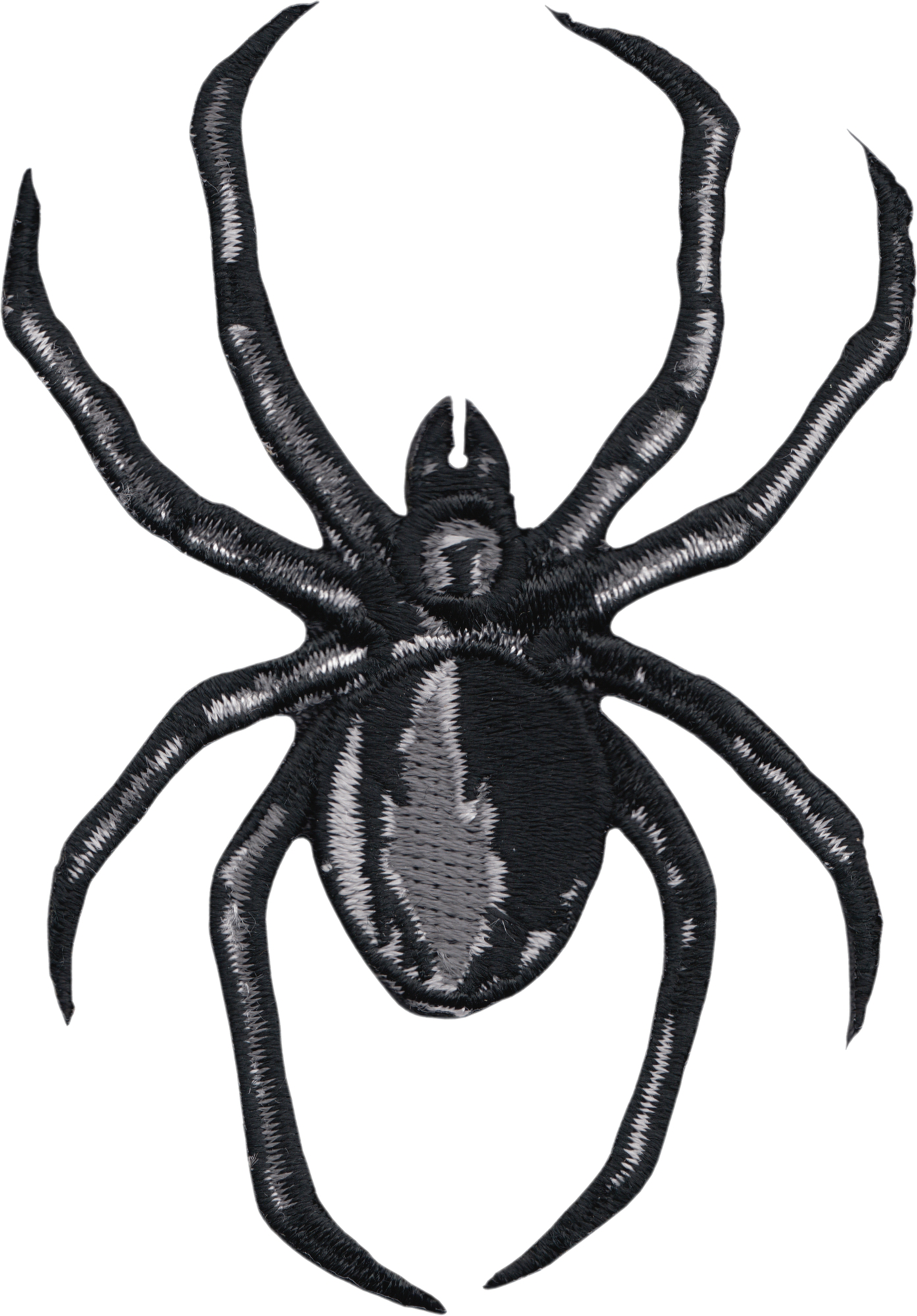 Patch - Black and Grey Spider - Halloween Goth 3.5" Horror