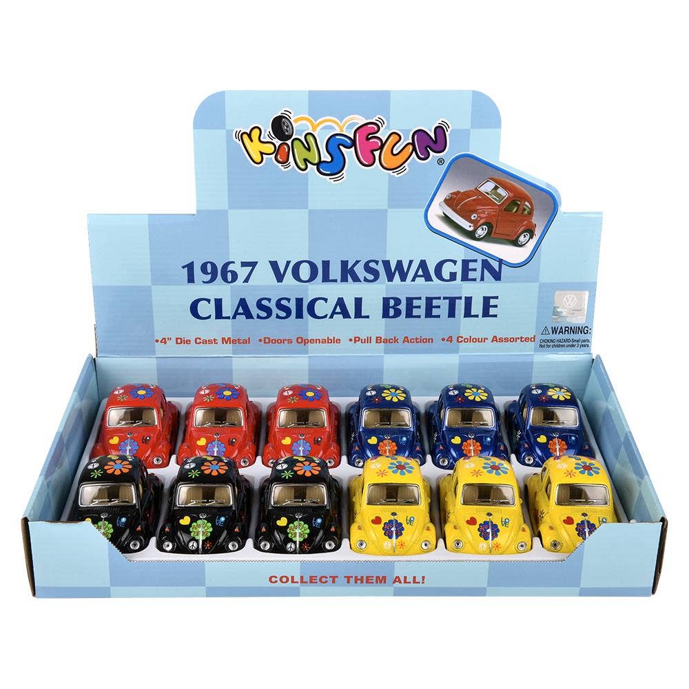 4" Diecast Pull Back 1967 VW Classic Beetle