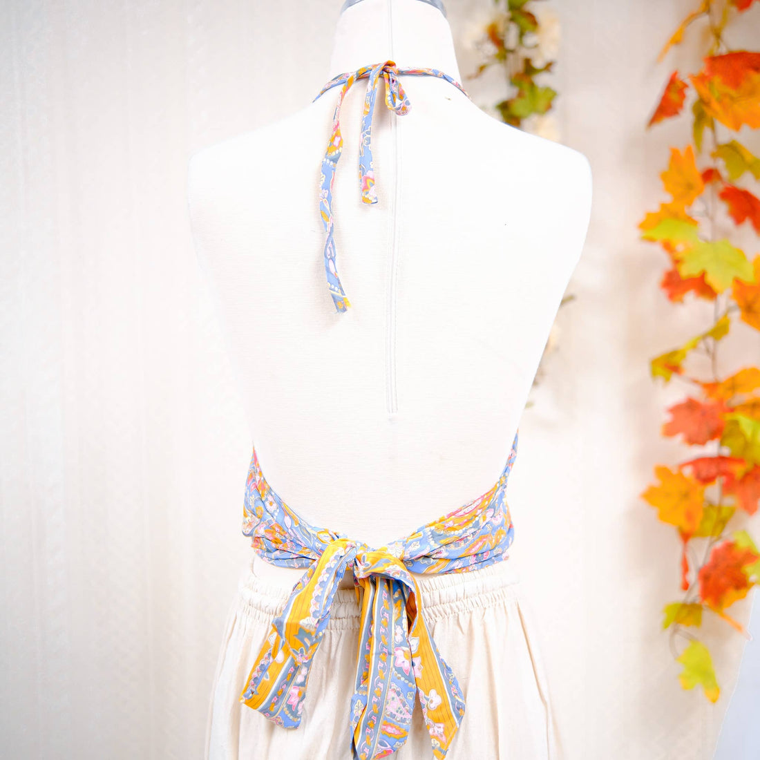 Boho Style Backless Halter Summer Top
