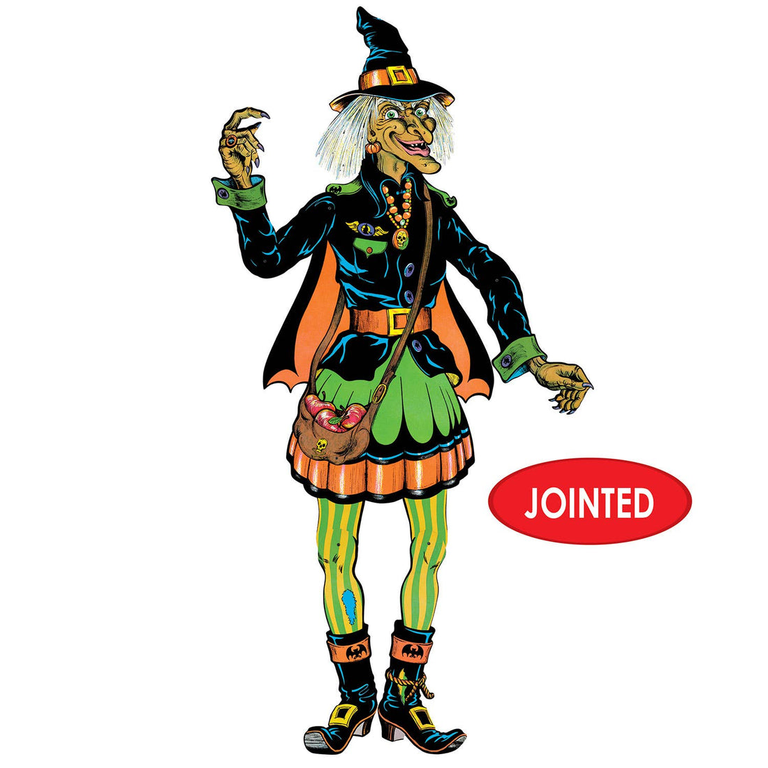 Vintage Halloween Jointed Witch 4&