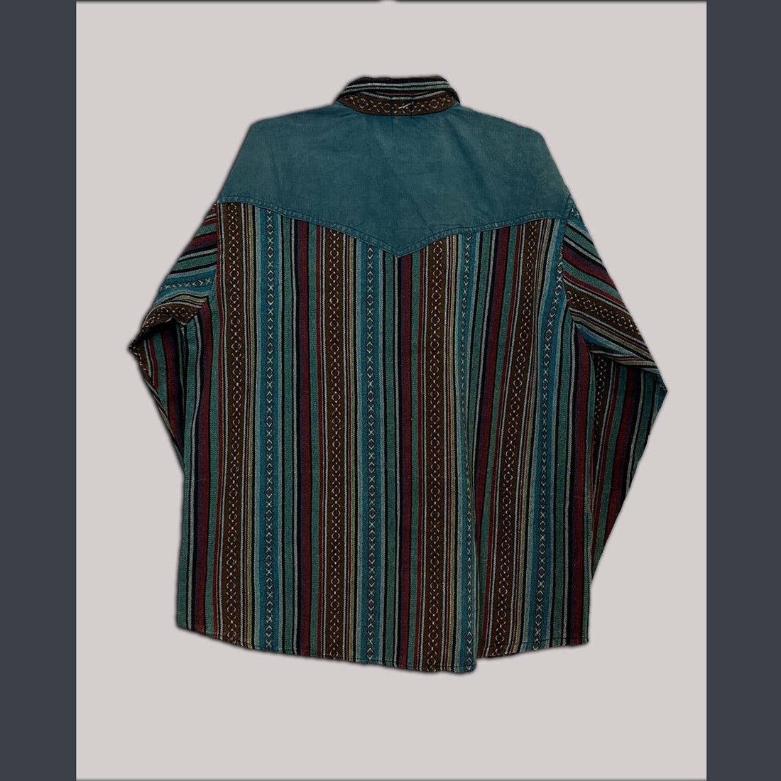 Mens Heavy Cotton Patchwork Button Up