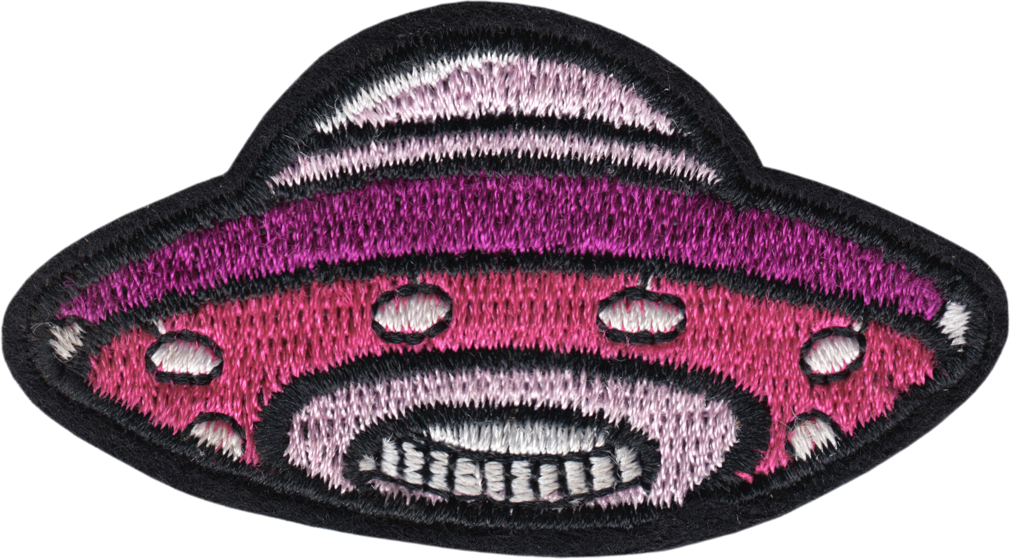 Patch - UFO - Pink And Purple Flying Saucer