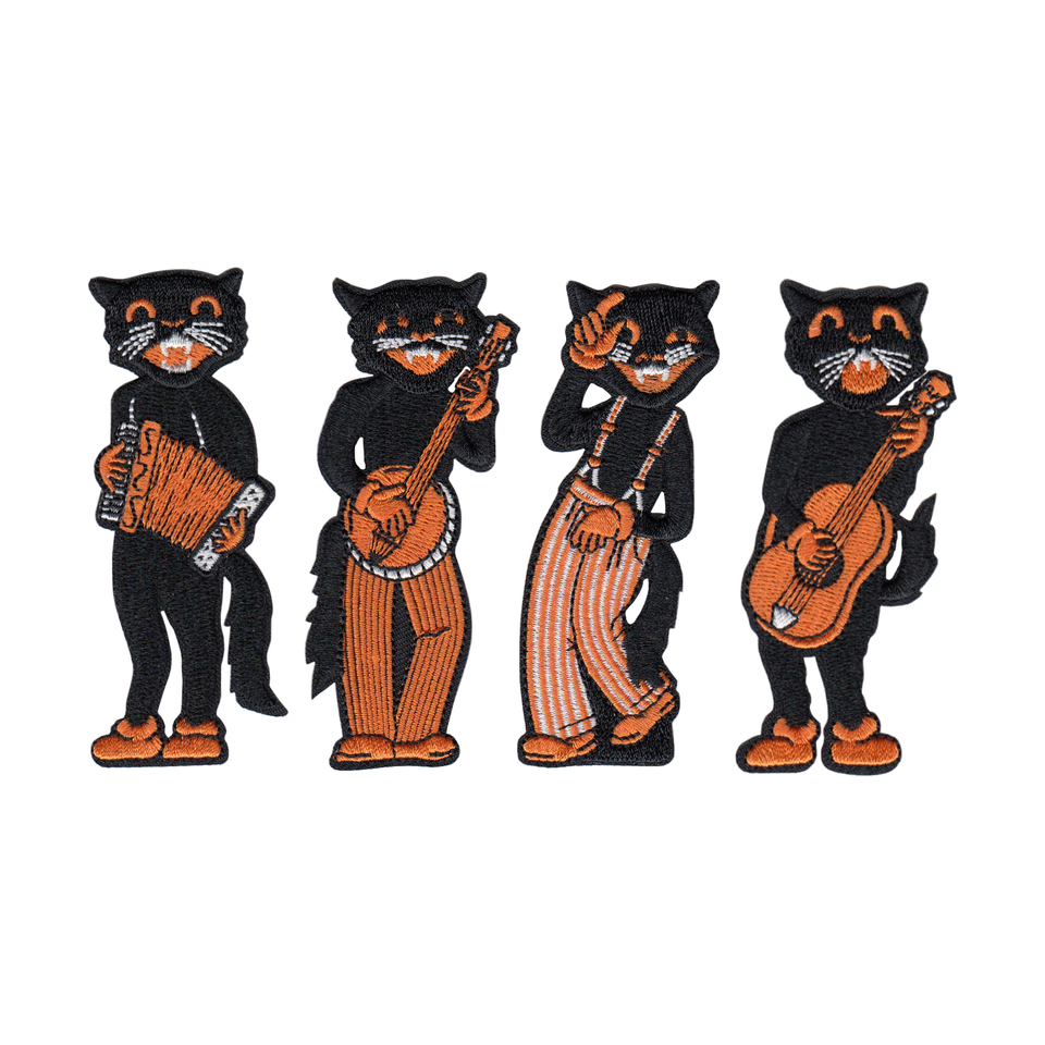 Patch - Vintage Black Cat Band - 4 Piece Set