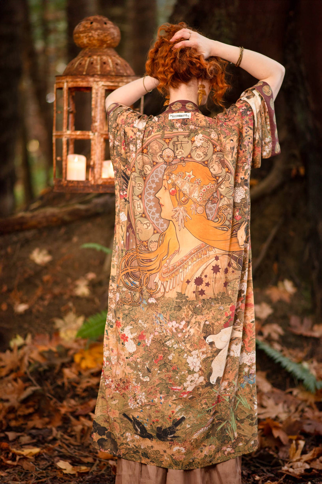 Dream Weaver Opera Duster Kimono Robe w/ Zodiac Signs
