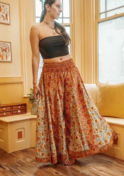 Hippie Boho Wide Leg Patchwork Pants