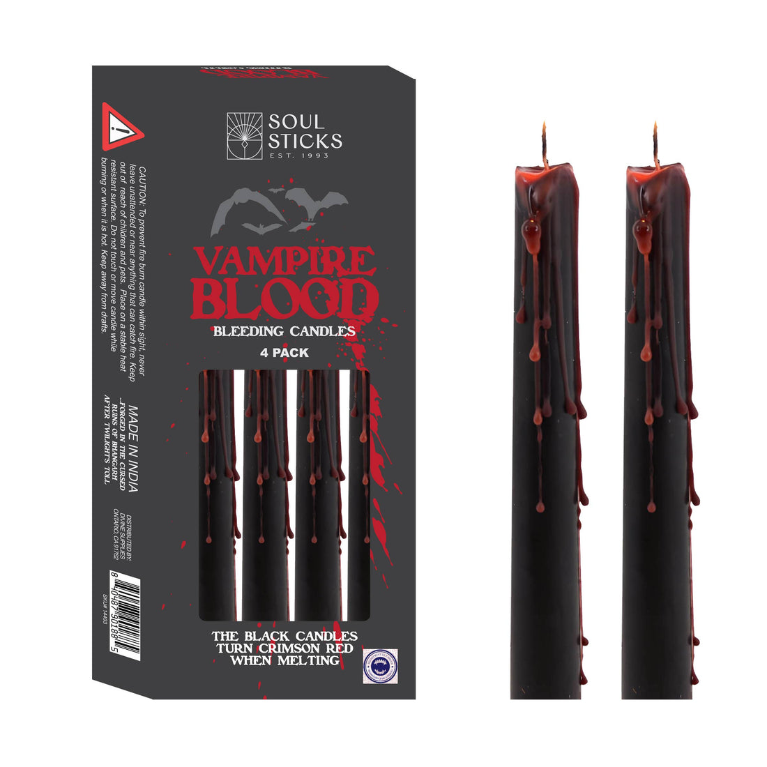 Candles Vampire Blood Bleeding Set of 4 (10 in.)