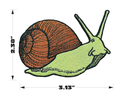 Patch - Snail Slow Living Determined Nature Humor Quirky