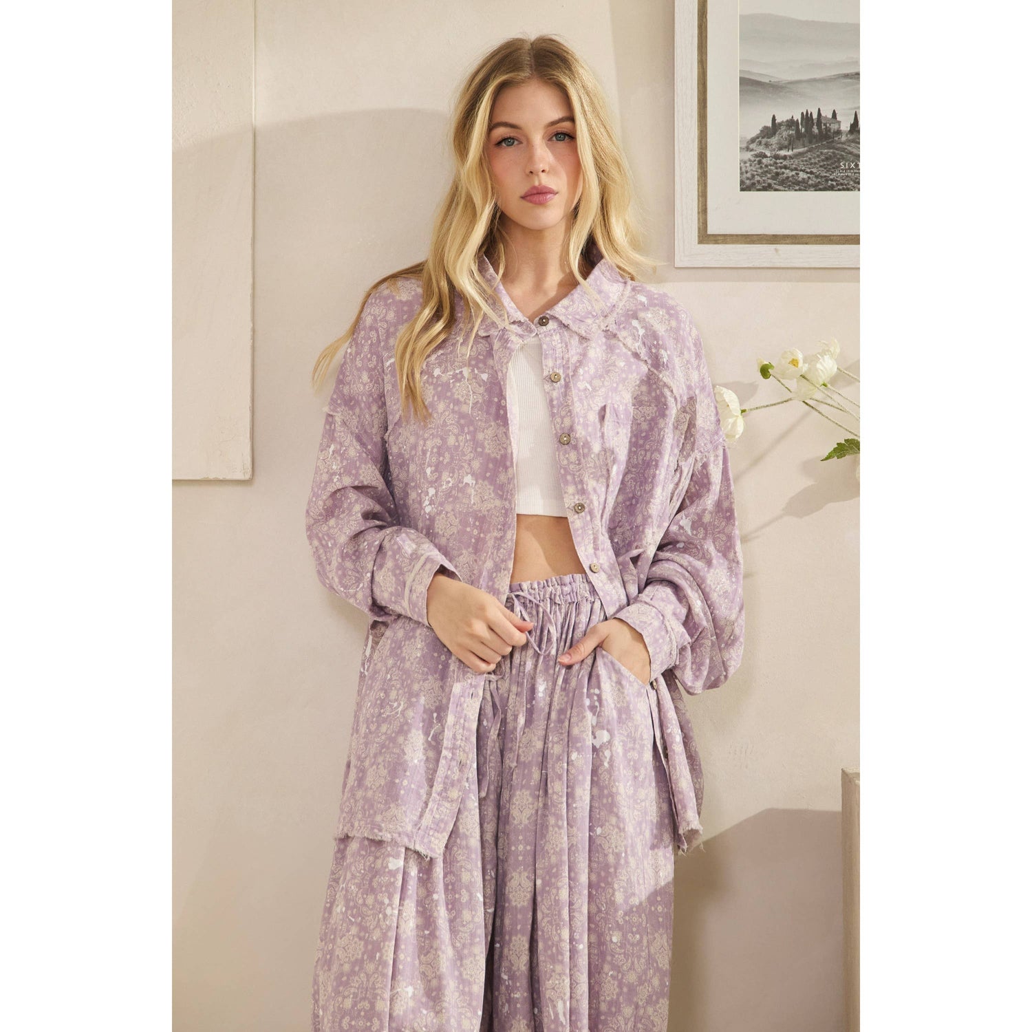 PAISLEY PRINTED BUTTON-DOWN SHIRT