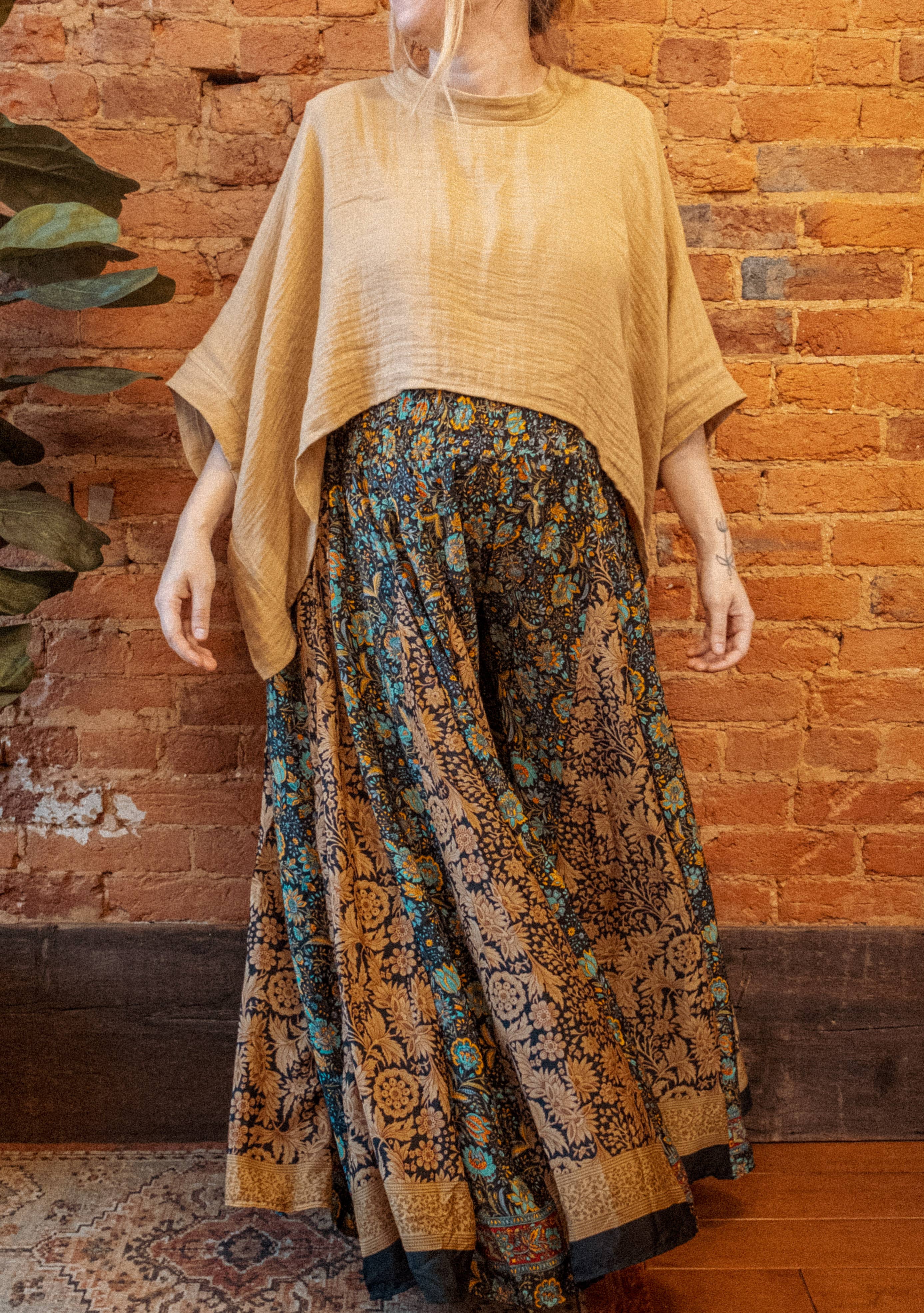 Hippie Boho Wide Leg Patchwork Pants
