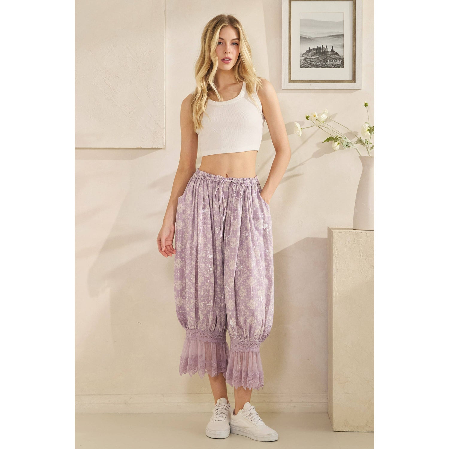 PAISLEY PRINTED BLOOMER PANTS