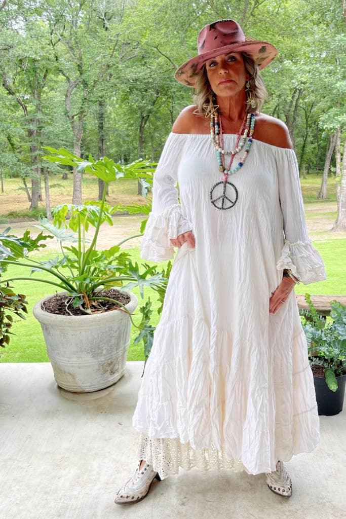 Cotton off the Shouler Dress - Random Hippie