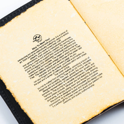 Leather Journal with Lover Print Quote