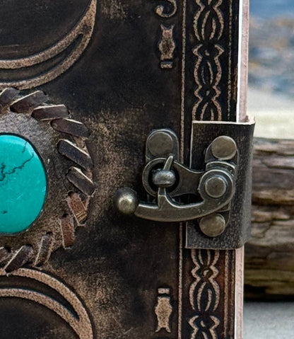 Triple Moon Leather Handmade Journal
