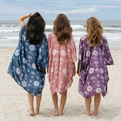 Dusty Rose Lotus Moon Kimono