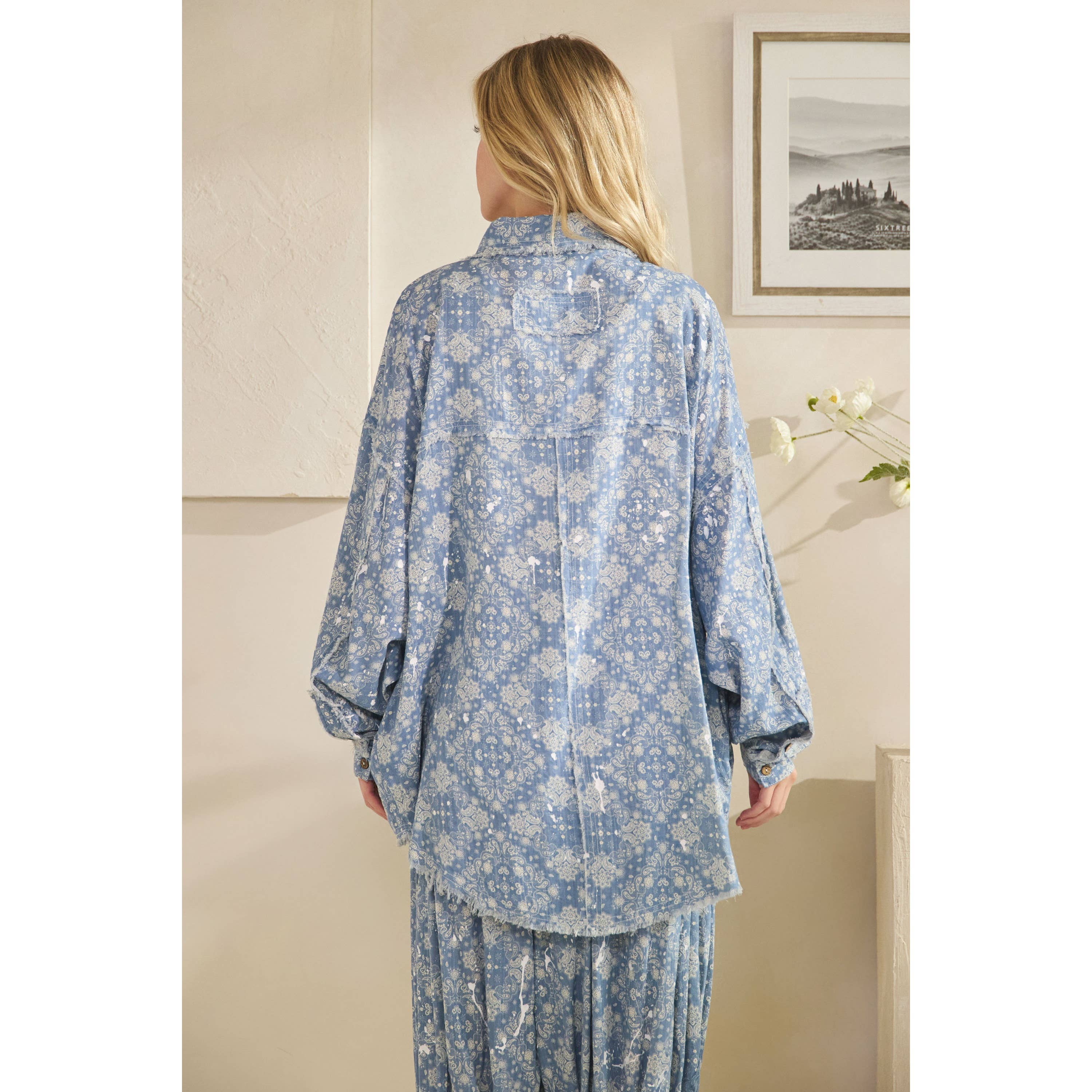 PAISLEY PRINTED BUTTON-DOWN SHIRT