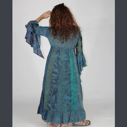 STEVIE DUSTER Over Dye Patchwork Long Duster
