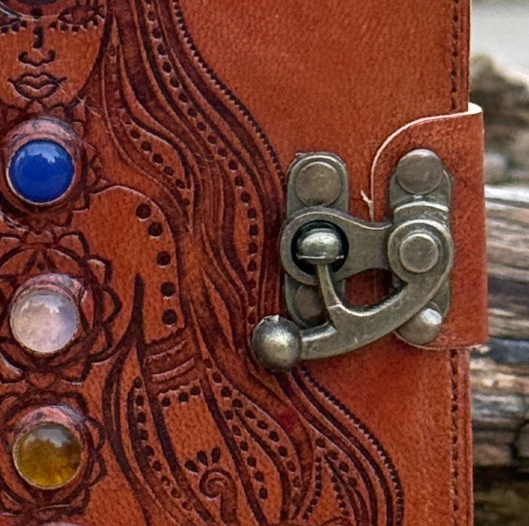 7 Chakras Vintage Leather Journal