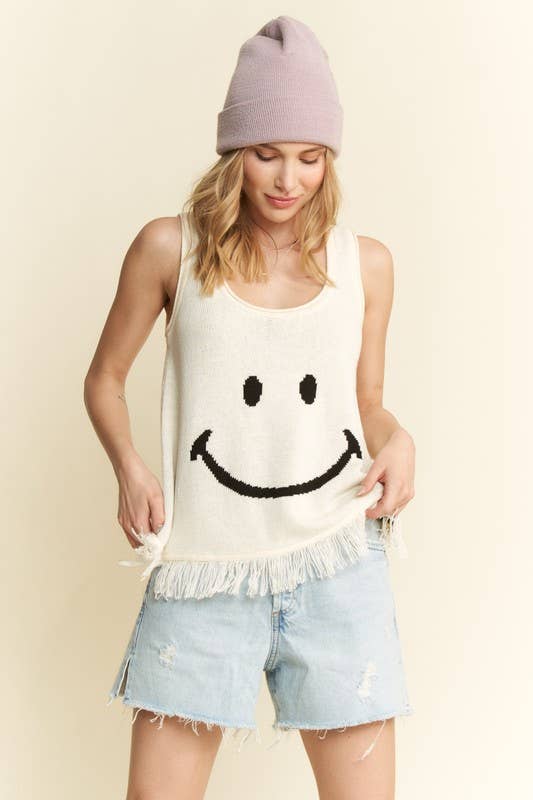 SMILEY FRINGE TANK