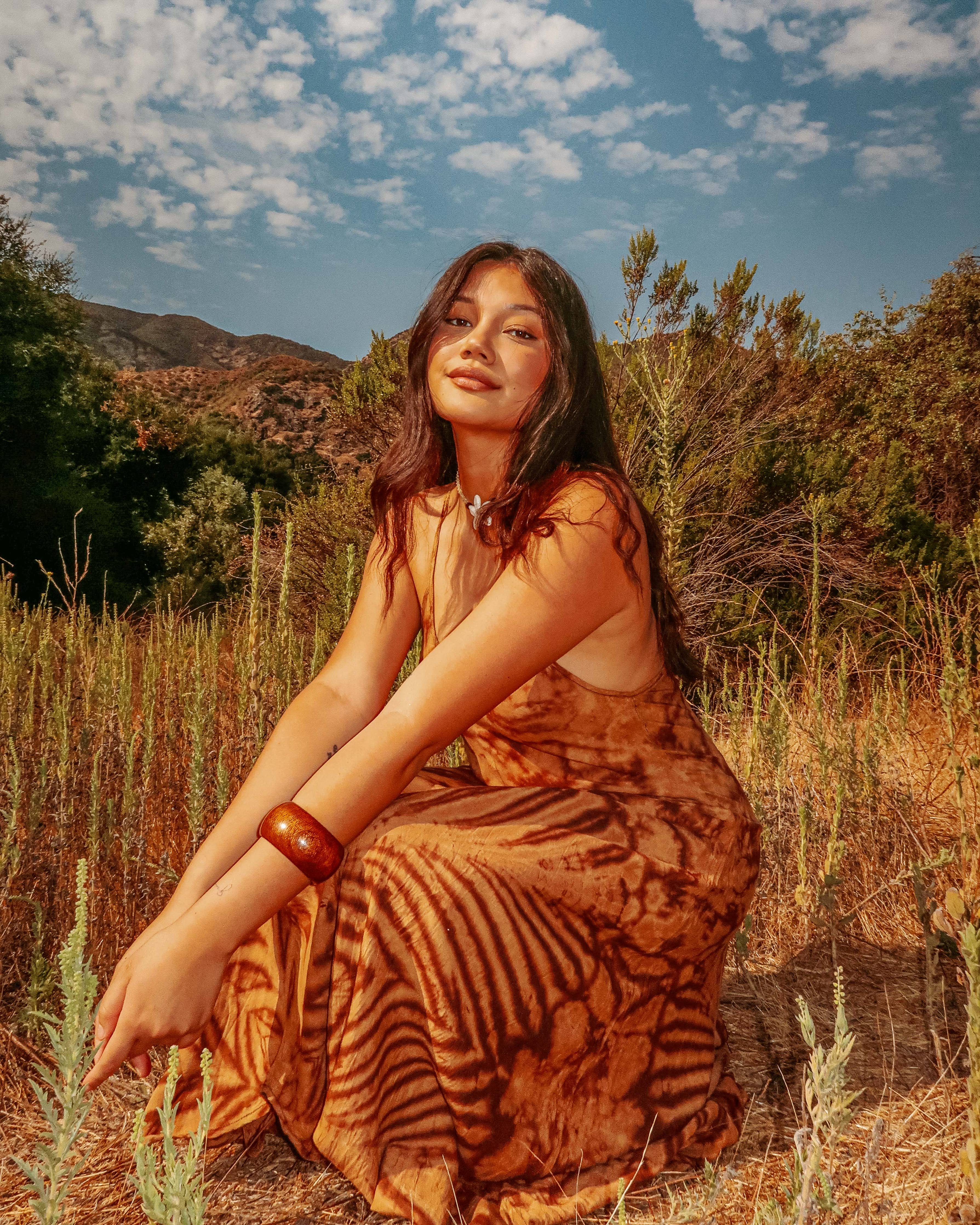 Hippie Boho Maxi Flowy Tie Dye Dress