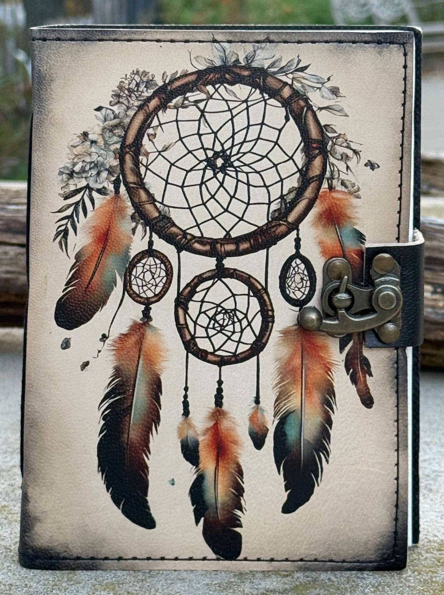 Leather Journal Celestial Sun Moon