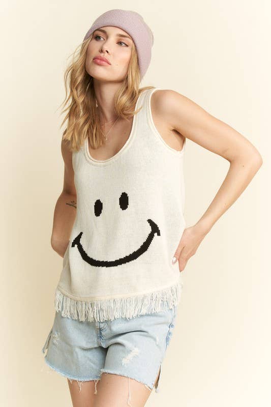 SMILEY FRINGE TANK