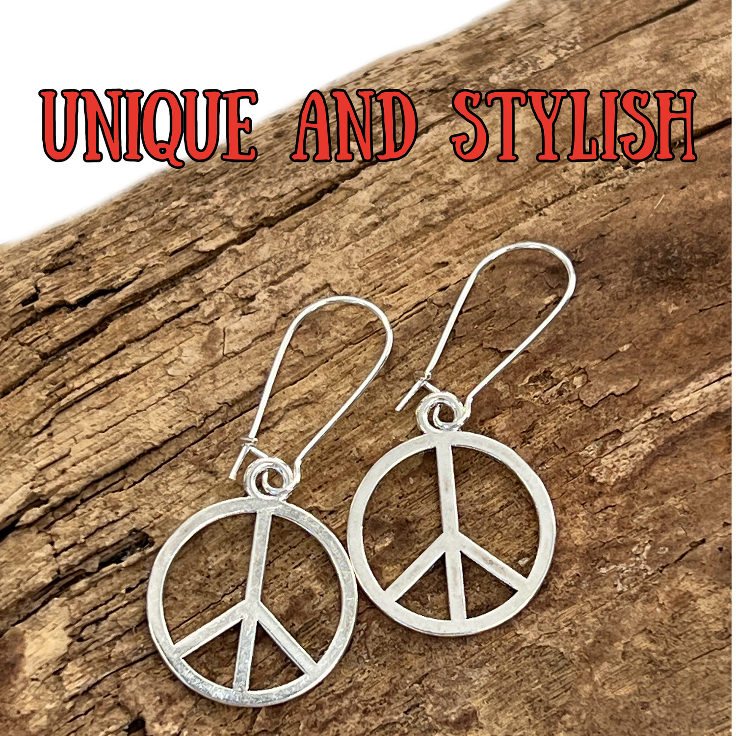 Peace sign earrings