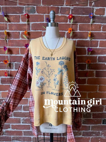Upcycled Plaid Hybrid Graphic Tees