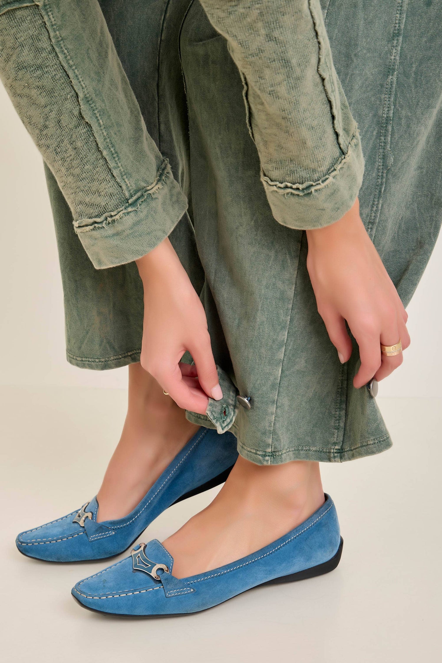 Mineral Washed Functional Ankle Strap Pants
