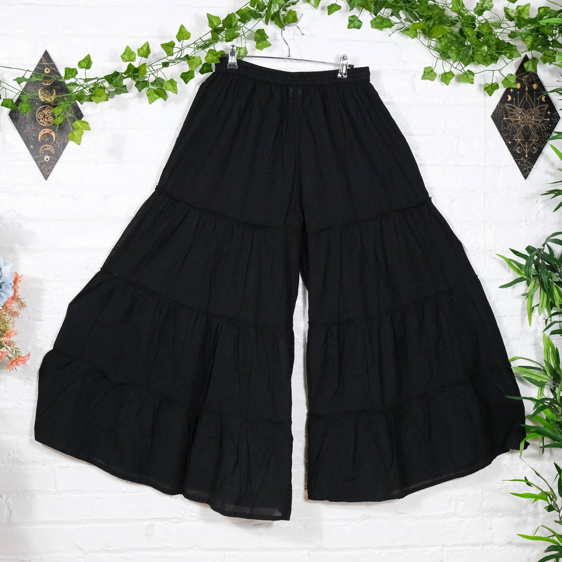 Cotton Flowy Boho Tiered Pant with Pockets