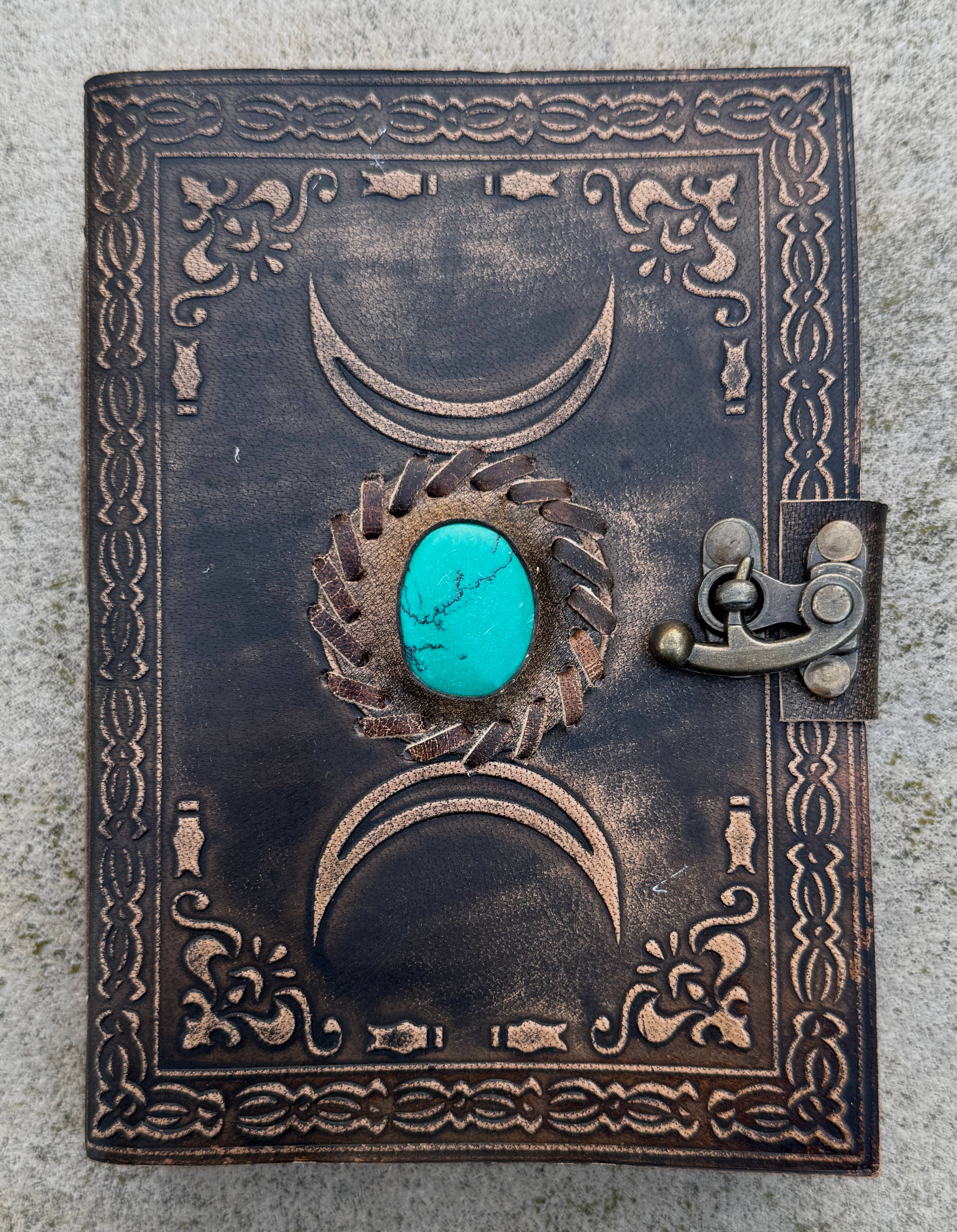 Triple Moon Leather Handmade Journal
