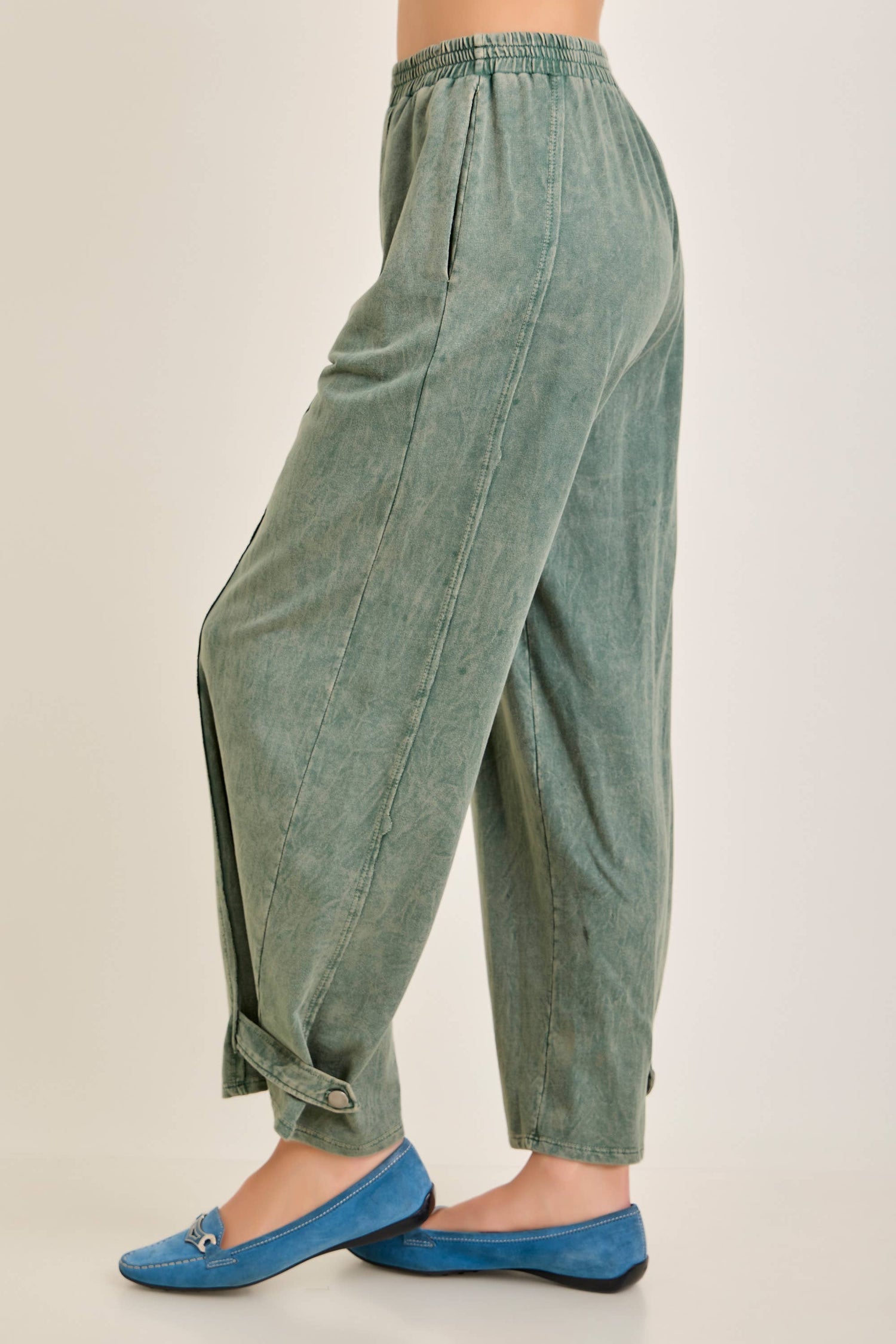 Mineral Washed Functional Ankle Strap Pants