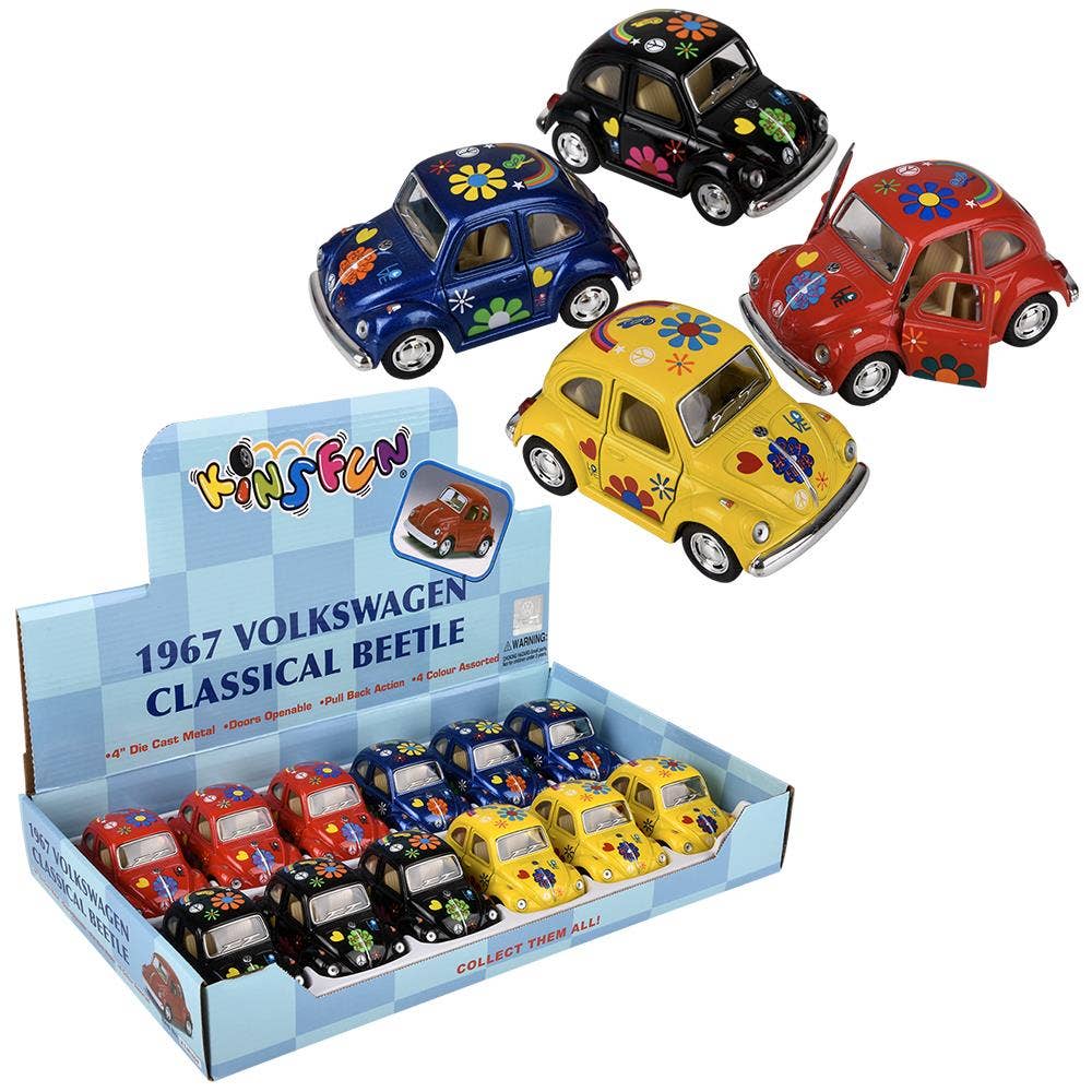 4" Diecast Pull Back 1967 VW Classic Beetle