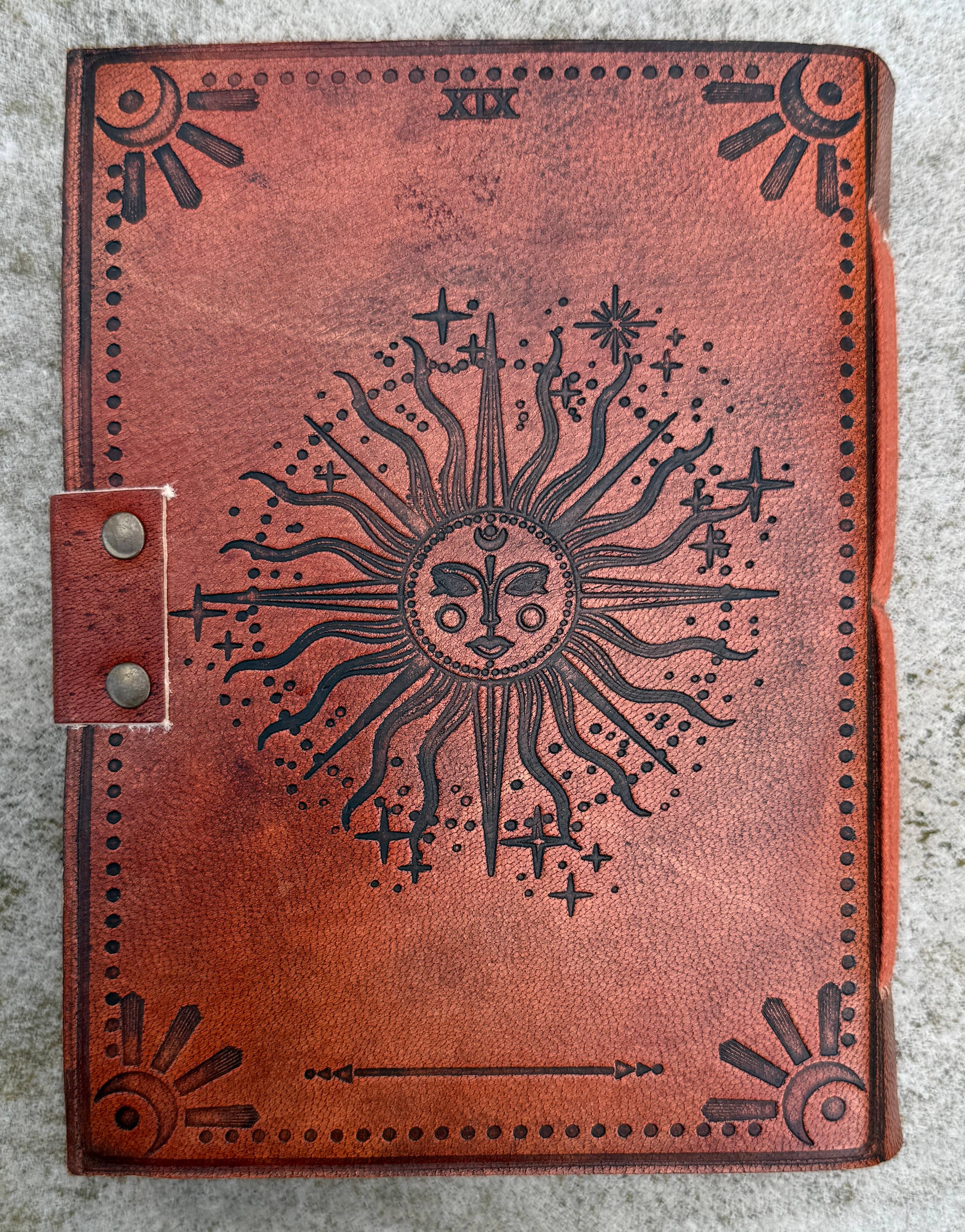 Handmade Journal Celestial Sun