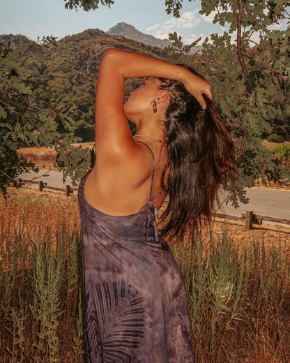 Hippie Boho Maxi Flowy Tie Dye Dress