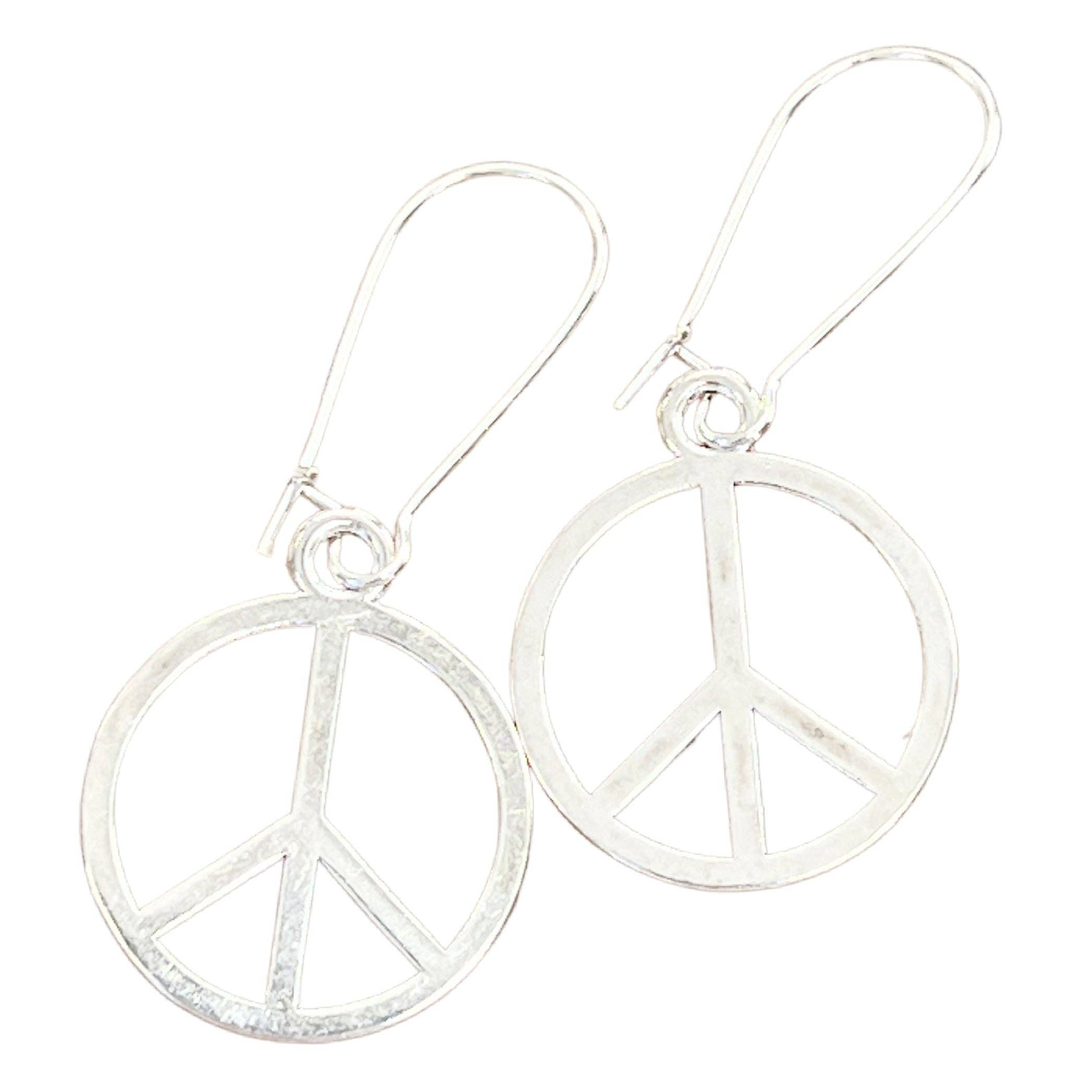 Peace sign earrings
