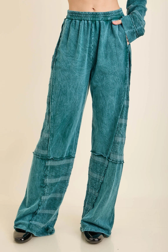 Mineral Washed Textured Pants