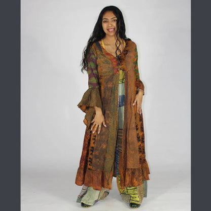 STEVIE DUSTER Over Dye Patchwork Long Duster