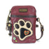 Pawprint Cellphone Crossbody Bag in Red - Random Hippie