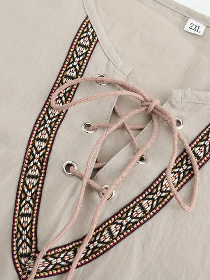 Retro Cotton Long Sleeve Top - Random Hippie