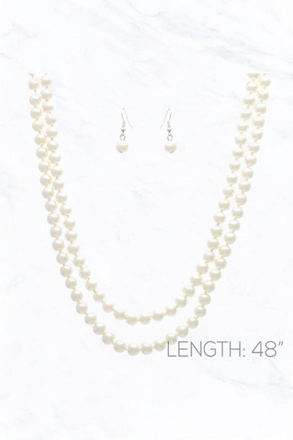 48&quot; Pearl Necklace Set - Random Hippie