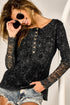 Thermal Top With Lace Sleeves.