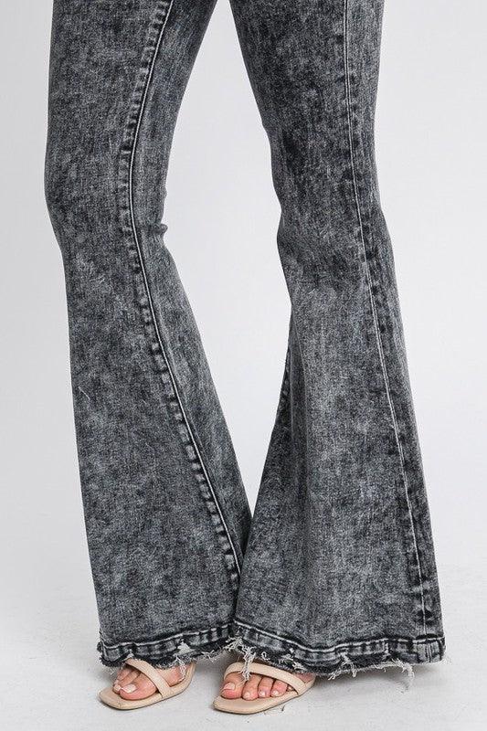 Acid Wash Bell Bottom Jeans - Random Hippie