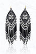 Aztec Seed Bead Fringe Earrings - Random Hippie