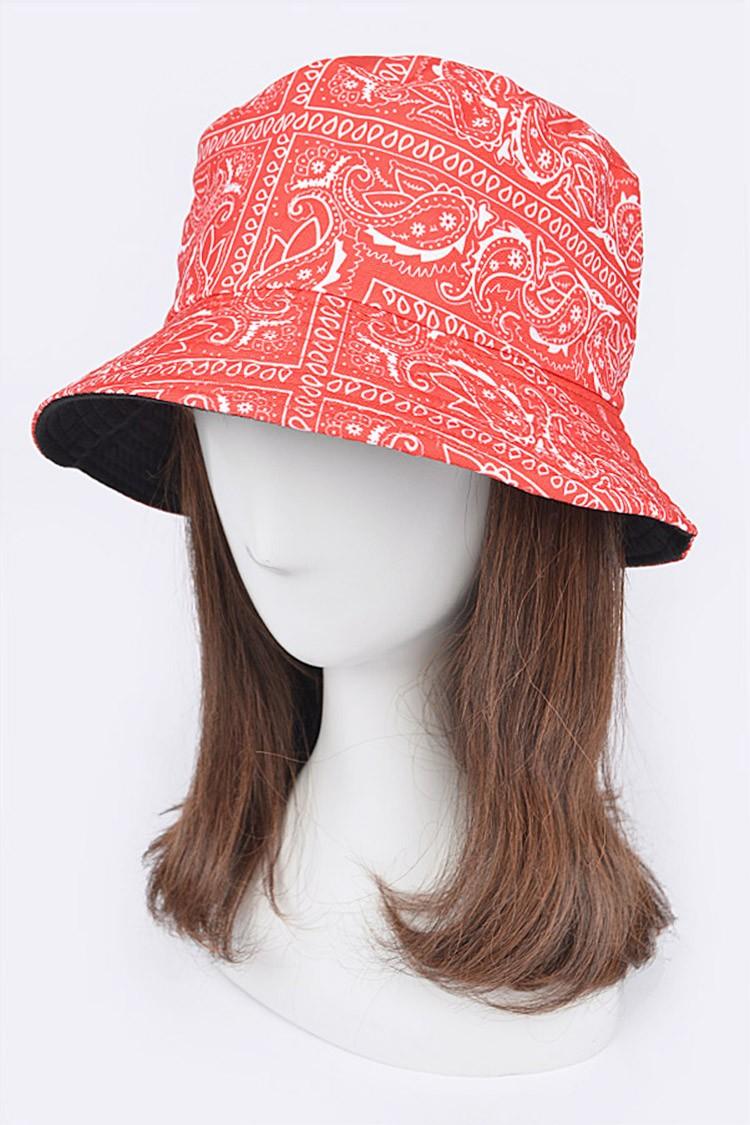 Bandana Print Reversible Bucket Hat - Random Hippie