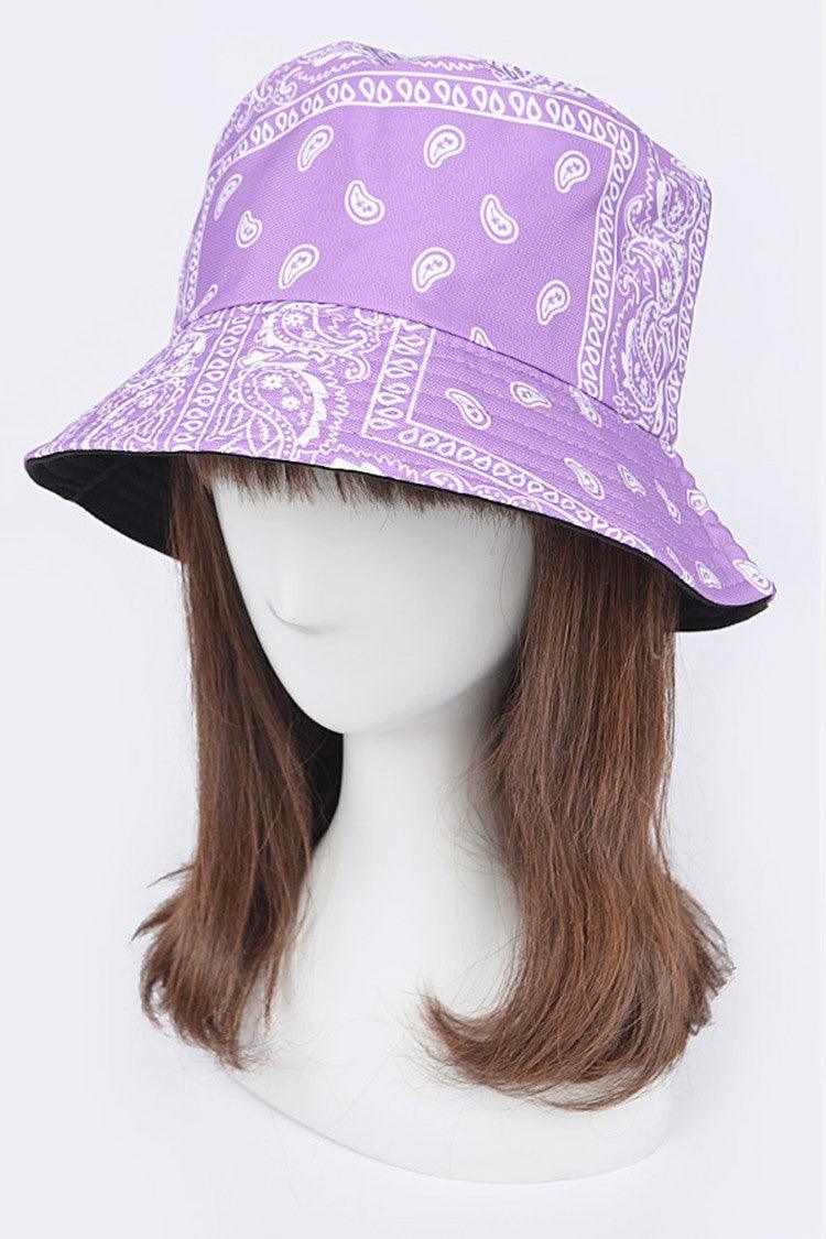 Bandana Print Reversible Bucket Hat - Random Hippie