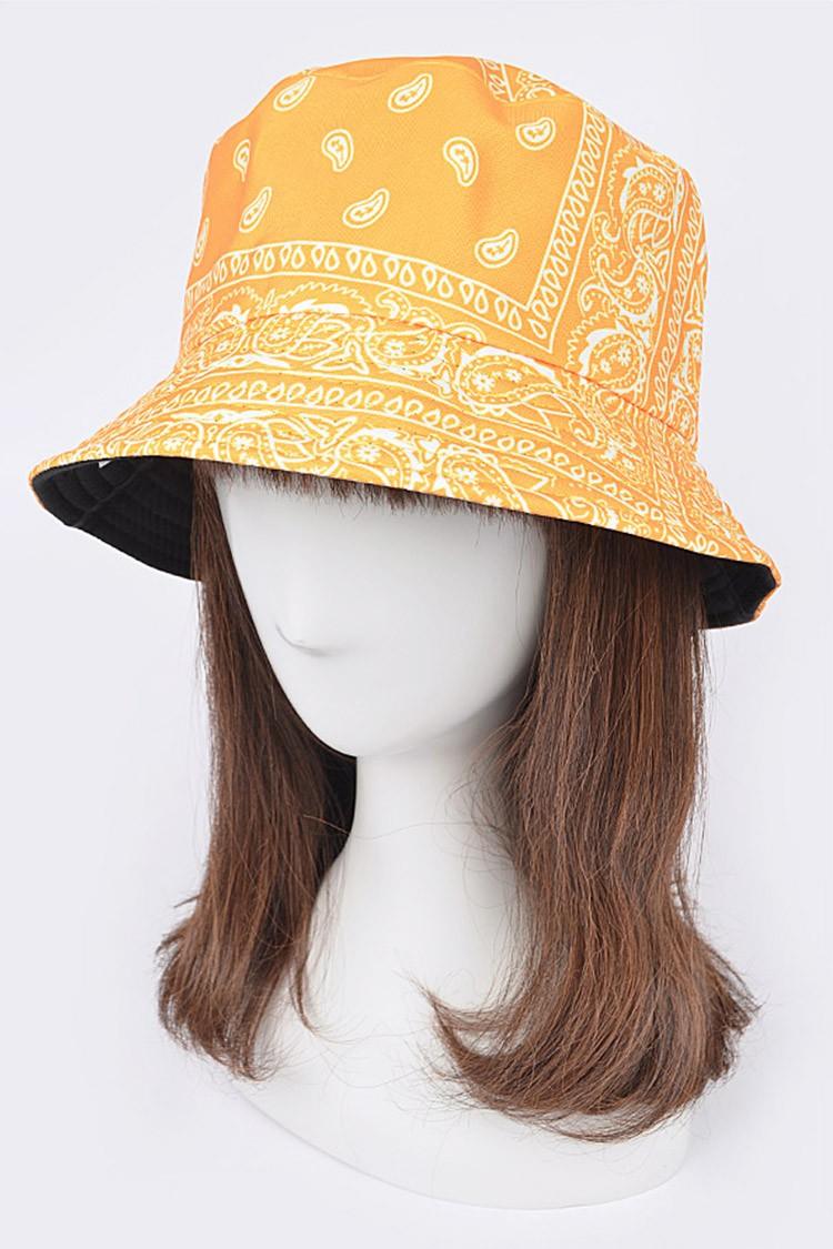 Bandana Print Reversible Bucket Hat - Random Hippie